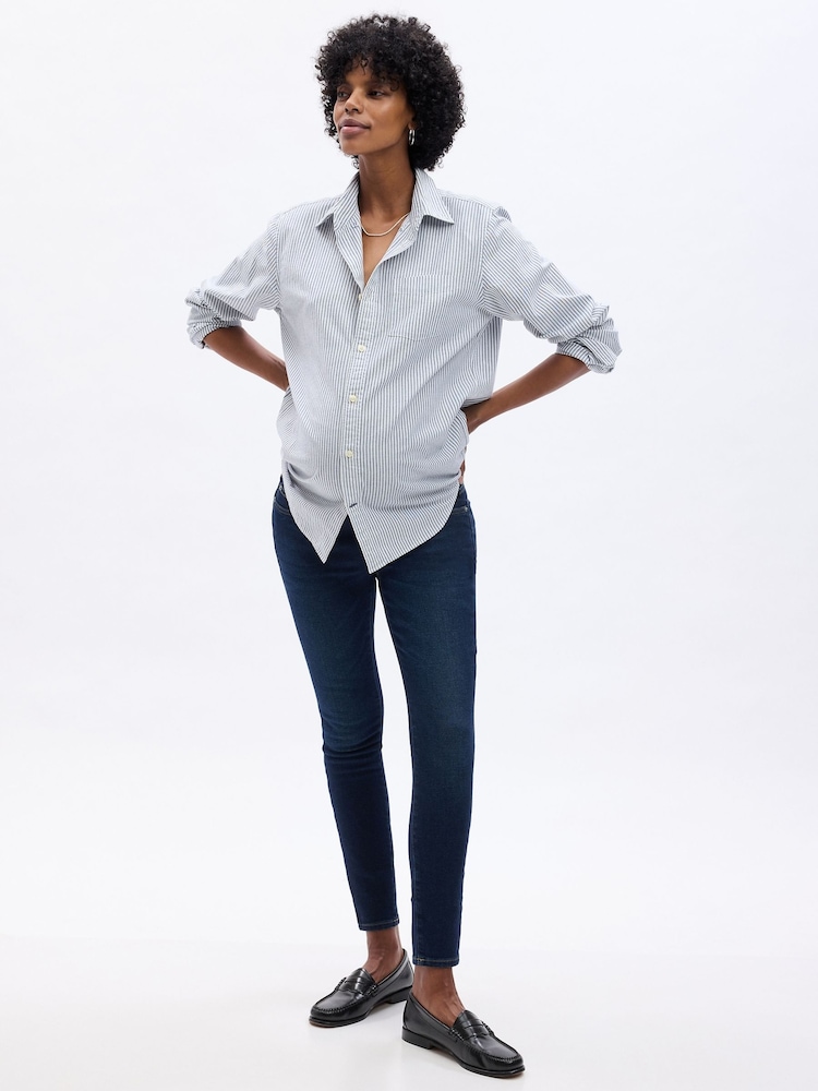 Gap Dark Blue Maternity Full Panel Skinny Jeans - Image 2 of 4
