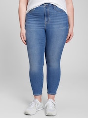 Azul - Jeggings ajustados superelásticos de tiro alto de Gap - Imagen 3 de 5
