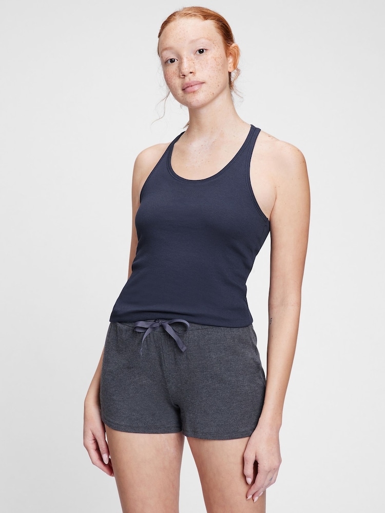 Gap Navy Blue Ribbed Support Vest - Image 1 of 4