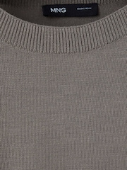 Mango Brown Slash Neckline Fine Knit Top - Image 6 of 7