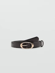 Mango Black Gold Buckle Belt - Image 1 of 4