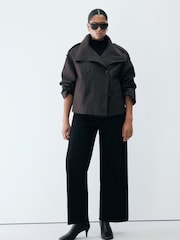 Mango Grey Jessie Cropped Straight Leg Jeans - Image 1 of 9