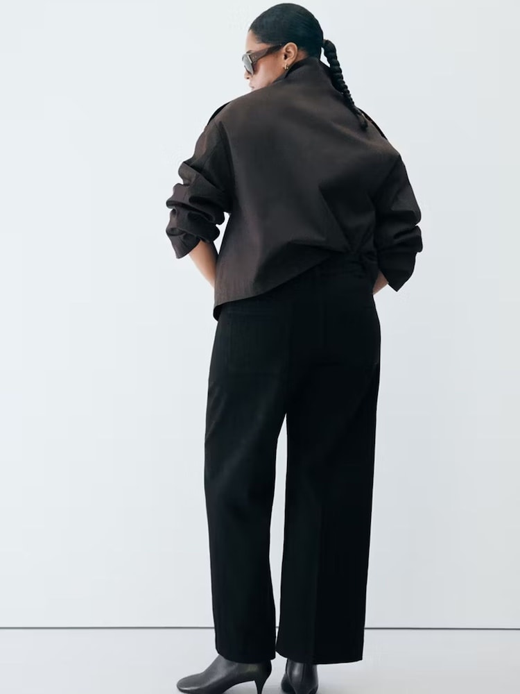 Mango Grey Jessie Cropped Straight Leg Jeans - Image 2 of 9
