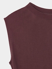 Mango Red Slash Neckline Fine Knit Top - Image 5 of 6