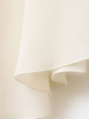 Mango White Asymmetric Dropped Waist Midi Skirt - Image 6 of 7