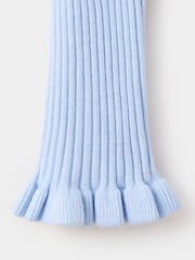 Mango Blue Scoop Neckline Frill Trim Cardigan - Image 6 of 6