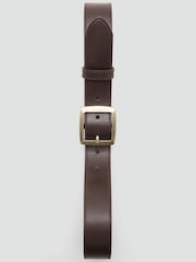 Mango Brown Brushed Gold Buckle Belt - Image 4 of 4