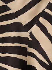 Mango Black Asymmetric Printed Midi Skirt - Image 6 of 7
