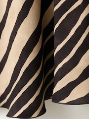 Mango Black Asymmetric Printed Midi Skirt - Image 7 of 7