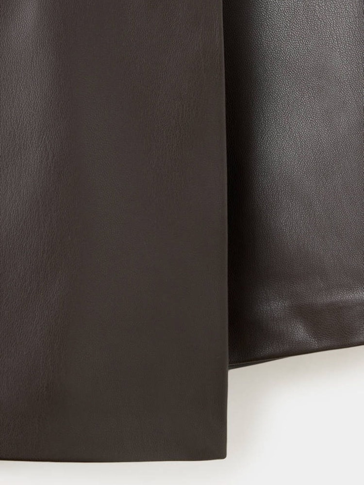 Mango Brown Faux Leather Skort - Image 7 of 7