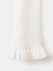 Mango Cream Scoop Neckline Frill Trim Cardigan - Image 7 of 7
