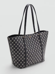 Mango Blue Monogram Printed Tote Bag - Image 2 of 4