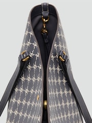 Mango Blue Monogram Printed Tote Bag - Image 3 of 4