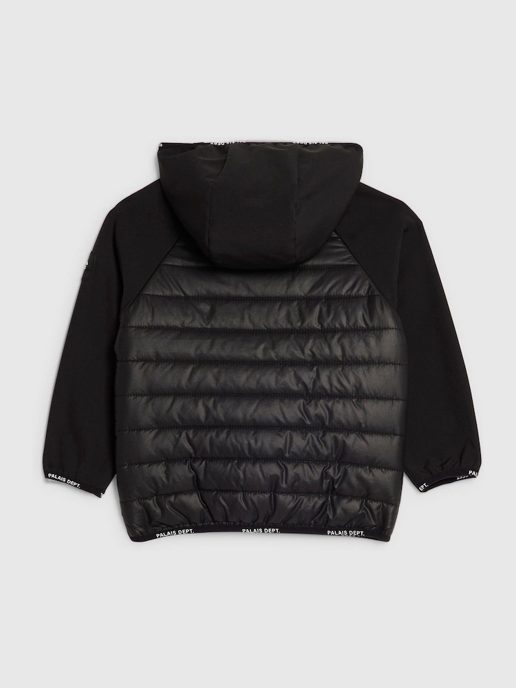 River Island Black Back To School Lightweight Hooded Jacket - Image 2 of 4
