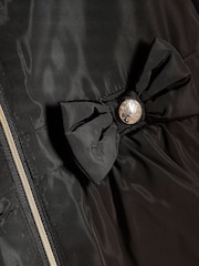River Island Black Frill Bow Raincoat - Image 3 of 4