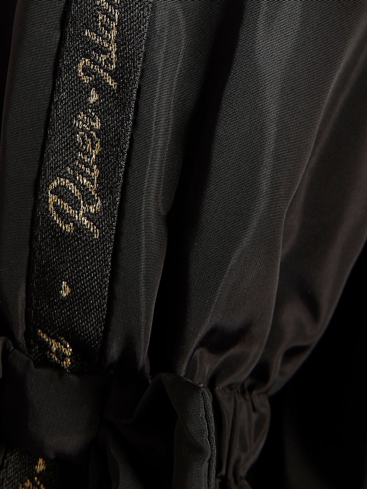 River Island Black Frill Bow Raincoat - Image 4 of 4