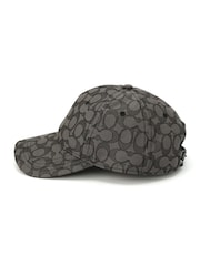 COACH Grey Signature C Jacquard Baseball Hat - Image 2 of 4