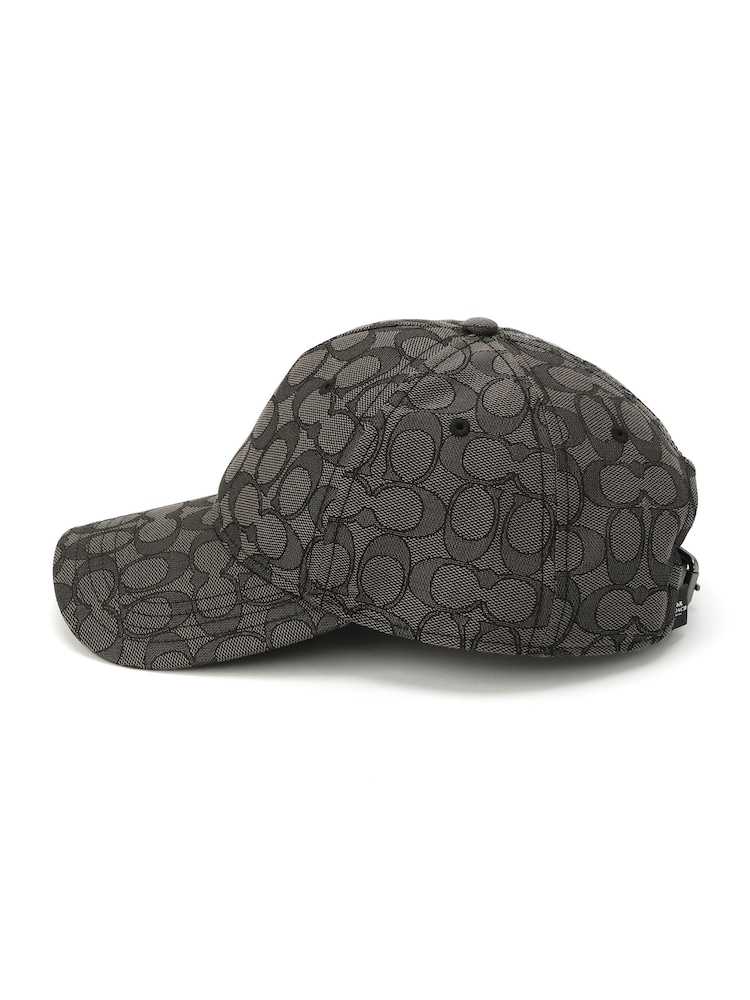 COACH Grey Signature C Jacquard Baseball Hat - Image 2 of 4