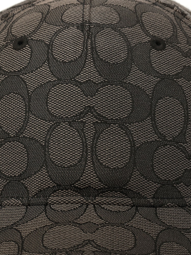 COACH Grey Signature C Jacquard Baseball Hat - Image 4 of 4
