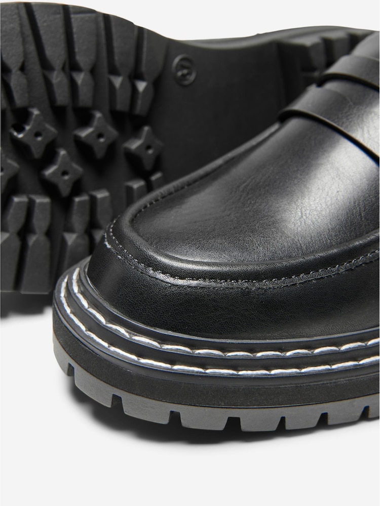 ONLY Black Faux Leather Chunky Sole Loafer - Image 5 of 5