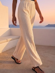 Roman Natural Textured Jersey Trousers - Image 2 of 4