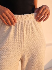 Roman Natural Textured Jersey Trousers - Image 4 of 4
