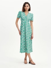 Verde cu margarete - Rochie midi Finery Nieve - Imaginea 1 din 4