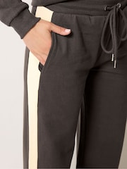 Long Tall Sally Brown Side Stripe Wide Leg Joggers - Image 4 of 5