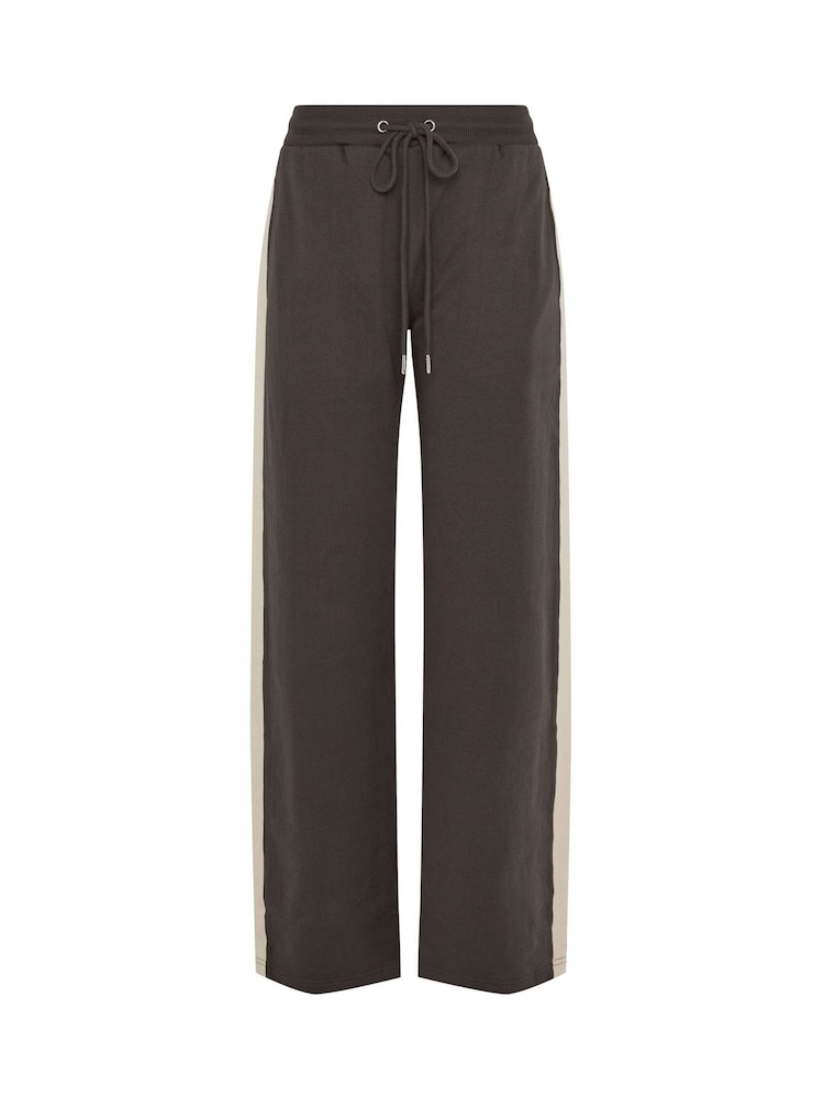 Long Tall Sally Brown Side Stripe Wide Leg Joggers - Image 5 of 5 Long Tall Sally Brown Side Stripe Wide Leg Joggers - Image 5 of 5