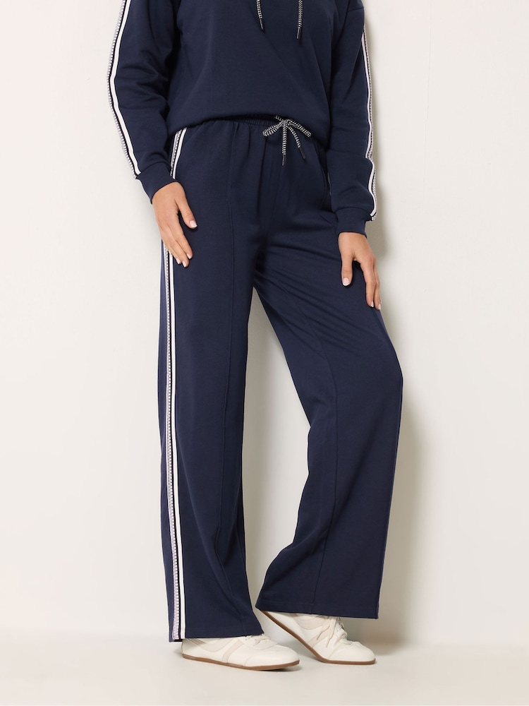 Azul - Long Tall Sally Side Tape Wide Leg Joggers - Imagen 2 de 6
