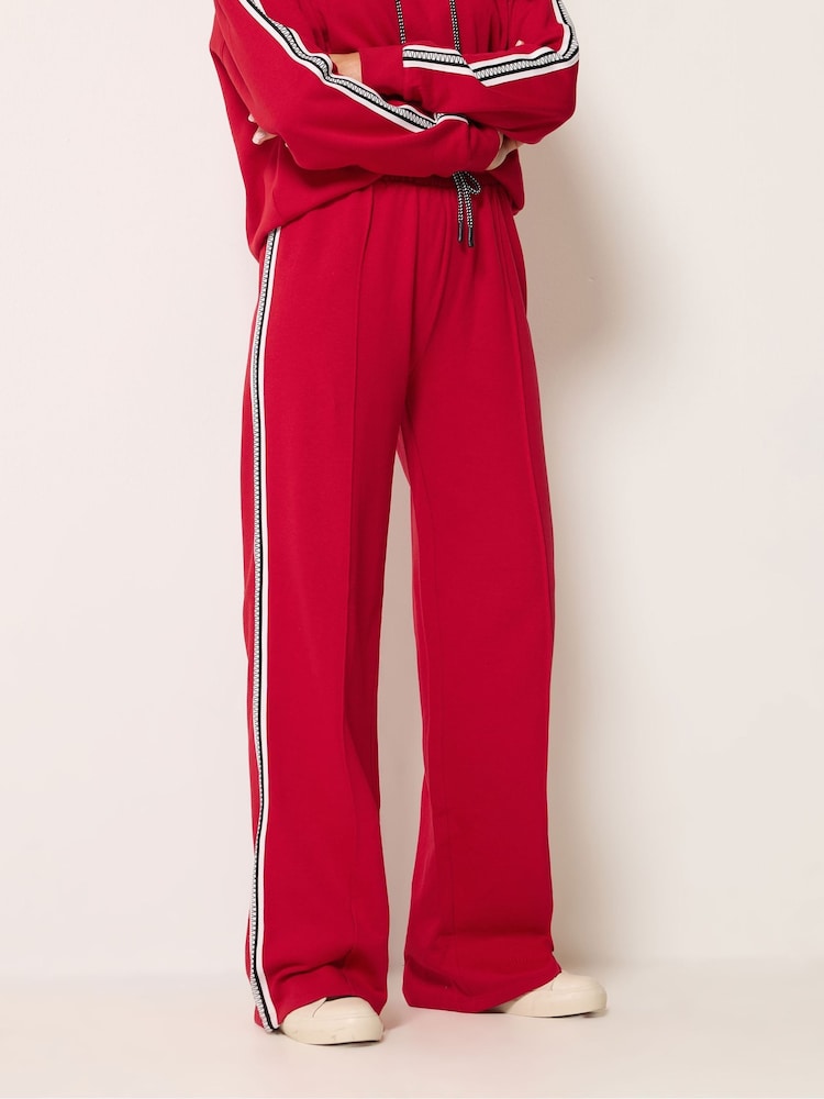Rojo - Long Tall Sally Side Tape Wide Leg Joggers - Imagen 2 de 6