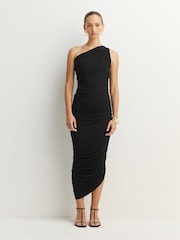 Norma Kamali Black Diana One Shoulder Midi Dress - Image 1 of 10