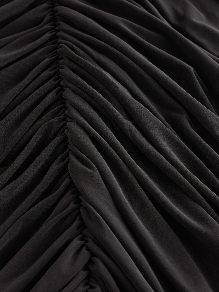 Norma Kamali Black Diana One Shoulder Midi Dress - Image 10 of 10