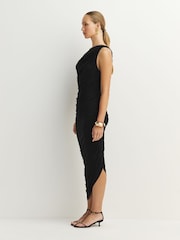Norma Kamali Black Diana One Shoulder Midi Dress - Image 2 of 10