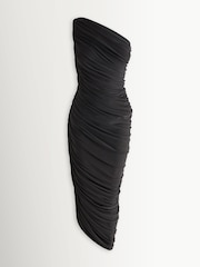 Norma Kamali Black Diana One Shoulder Midi Dress - Image 6 of 10