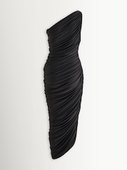 Norma Kamali Black Diana One Shoulder Midi Dress - Image 7 of 10