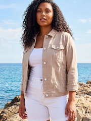 Roman Natural Curve Bengaline Pocket Jacket - Image 3 of 5