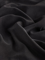 Norma Kamali Black Deep V-Neck Ruffle Mini Dress - Image 11 of 12