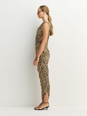 Norma Kamali Brown Diana One Shoulder Midi Dress - Image 3 of 10