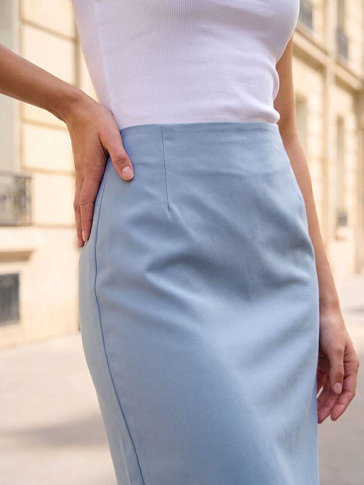 Roman Grey Pull On Stretch Pencil Skirt - Image 5 of 5 Roman Grey Pull On Stretch Pencil Skirt - Image 5 of 5