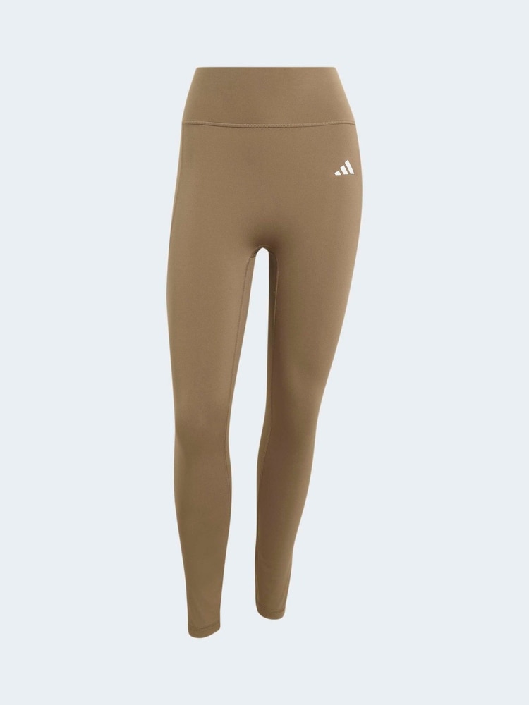 adidas Cream Optimé Essentials No Front Rise Seam 7/8 Leggings - Image 7 of 7