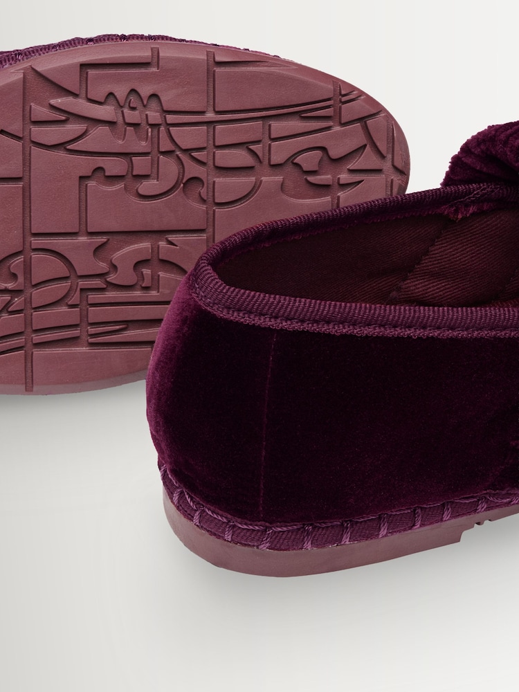 Flabelus Red Wine Velvet Mafalda Ballet Flats - Image 3 of 3 Flabelus Red Wine Velvet Mafalda Ballet Flats - Image 3 of 3