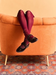 Flabelus Brown Truffle Velvet Mafalda Ballet Flats - Image 4 of 4