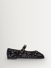 Flabelus Black The Little Prince Sequin Mary Jane Ballet Flats - Image 1 of 4
