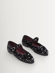Flabelus Black The Little Prince Sequin Mary Jane Ballet Flats - Image 2 of 4