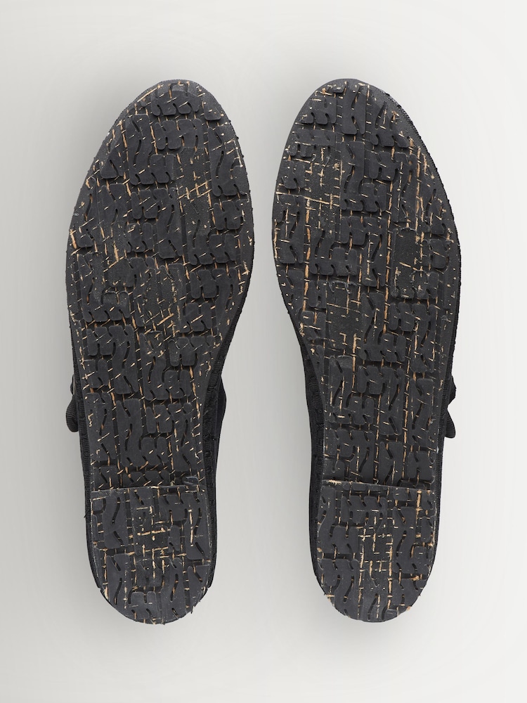 Flabelus Black Antonia Velvet Mary Jane Ballet Flats - Image 10 of 10 Flabelus Black Antonia Velvet Mary Jane Ballet Flats - Image 10 of 10