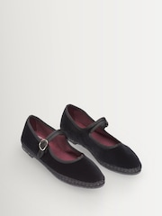 Flabelus Black Antonia Velvet Mary Jane Ballet Flats - Image 3 of 11
