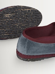 Flabelus Grey Georgina Velvet Mary Jane Ballet Flats - Image 4 of 5
