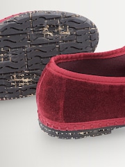 Flabelus Red Lucrecia Velvet Mary Jane Ballet Flats - Image 3 of 4