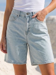 Roman Blue Longline Bermuda Shorts - Image 2 of 4